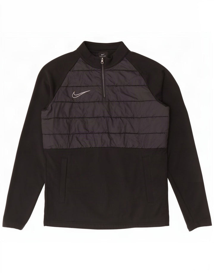 Nike Haut de survêtement Dri Fit à col zippé pour homme Taille S Noir Colorblock