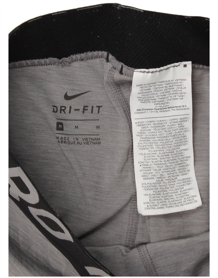 Nike Legging graphique Dri Fit pour femme UK 12 Gris moyen Colourblock