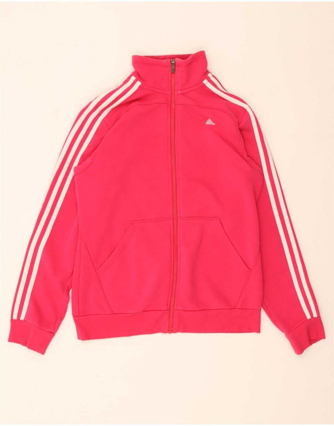 Adidas Veste de survêtement pour femme UK 12/14 Rose moyen en coton