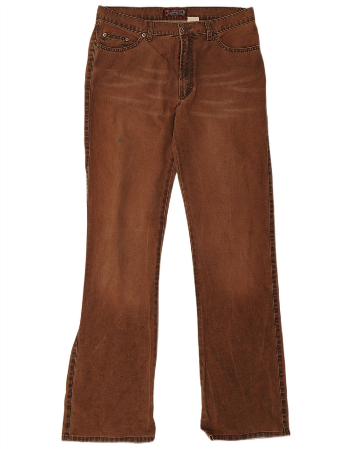 VINTAGE Jean Bootcut Femme W32 L32 Marron