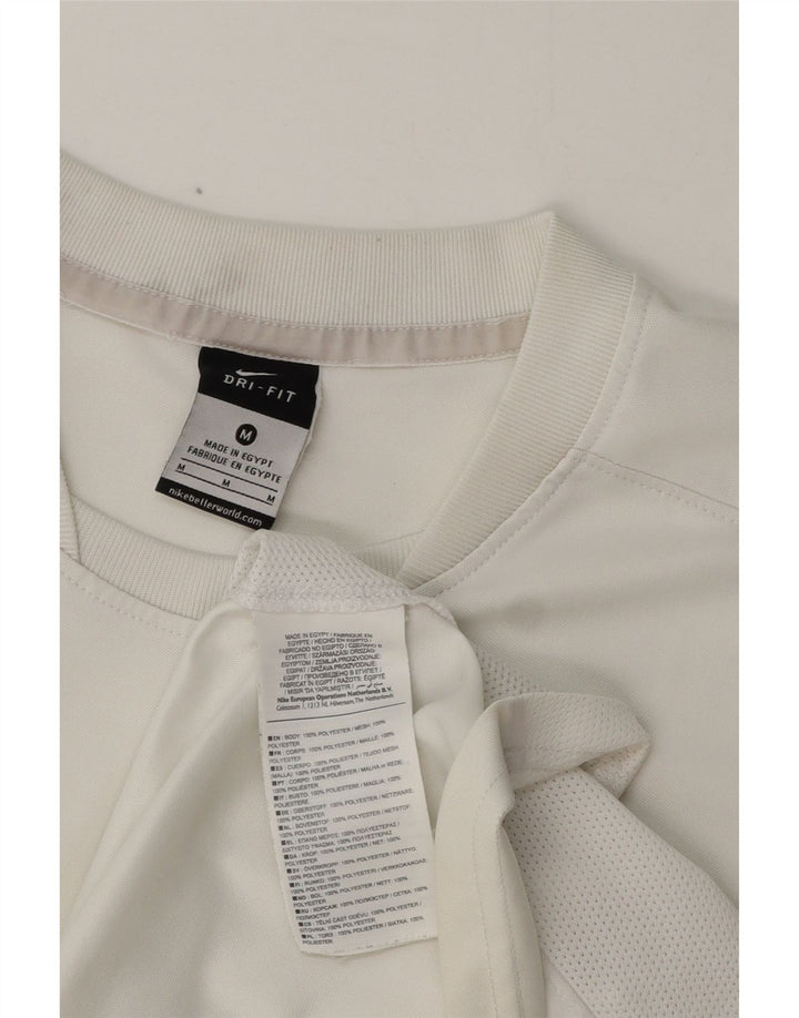 Nike Hommes Dri Fit T-Shirt Haut Moyen Blanc Polyester