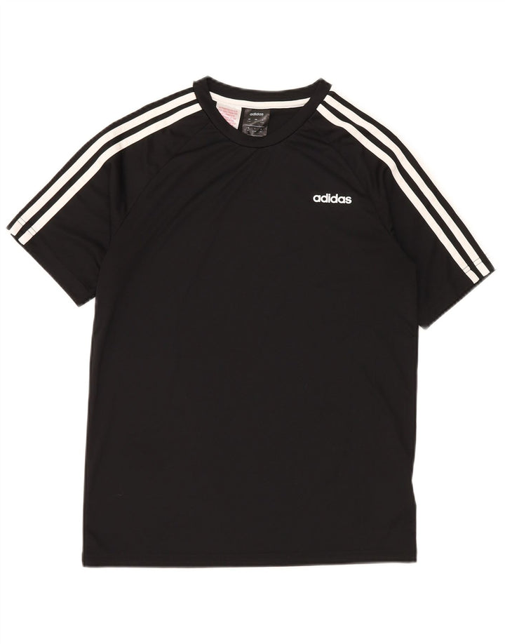 ADIDAS Garçon Climalite T-Shirt Top 13-14 ans Noir Polyester