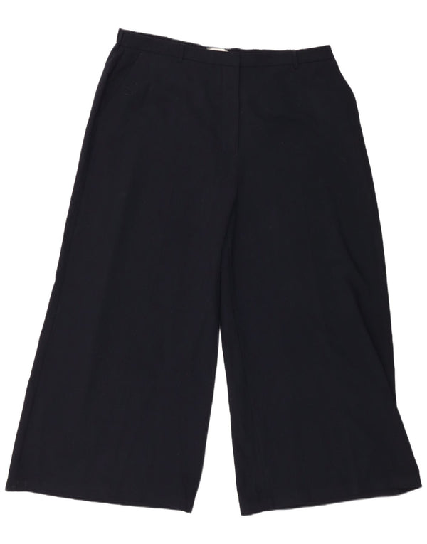 Marks & Spencer Pantalon chino large pour femme UK 22 3XL W42 L28 Bleu marine