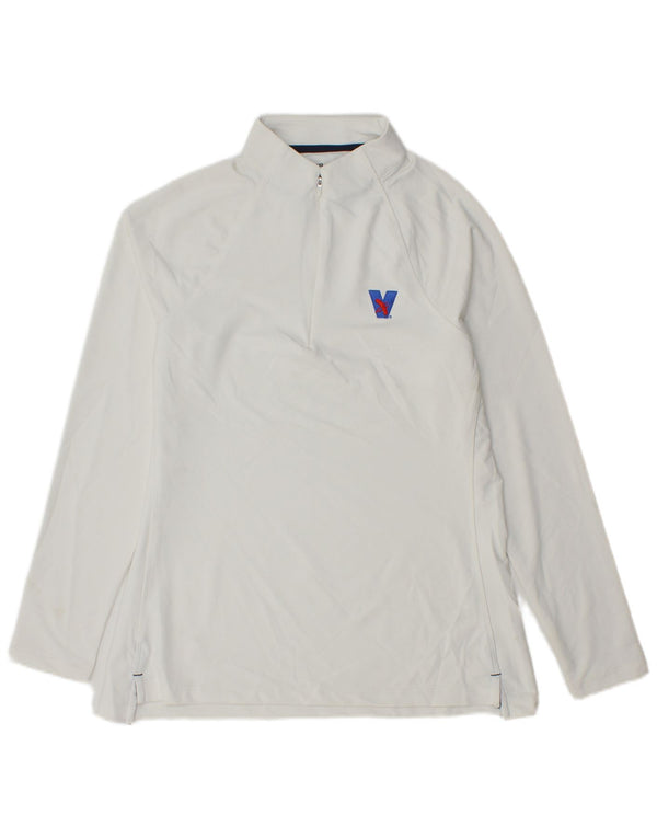 Peter Millar Haut de survêtement à col zippé pour femme Polyester blanc moyen