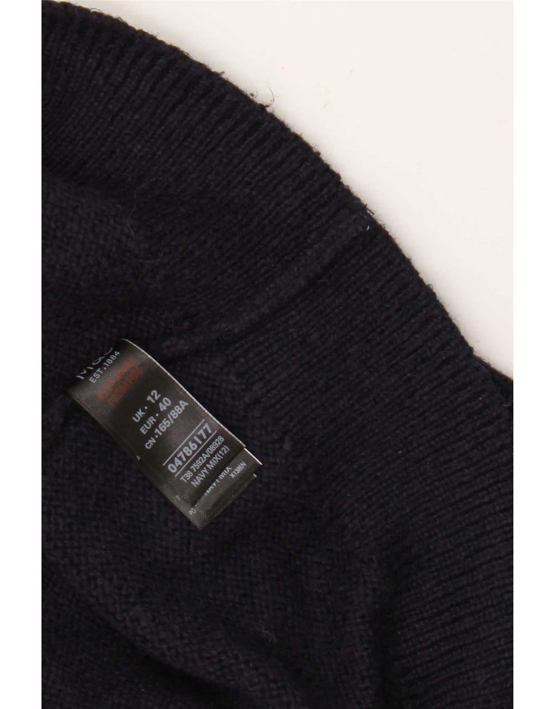 Marks & Spencer Pull à col roulé pour femme UK 12 Bleu marine moyen
