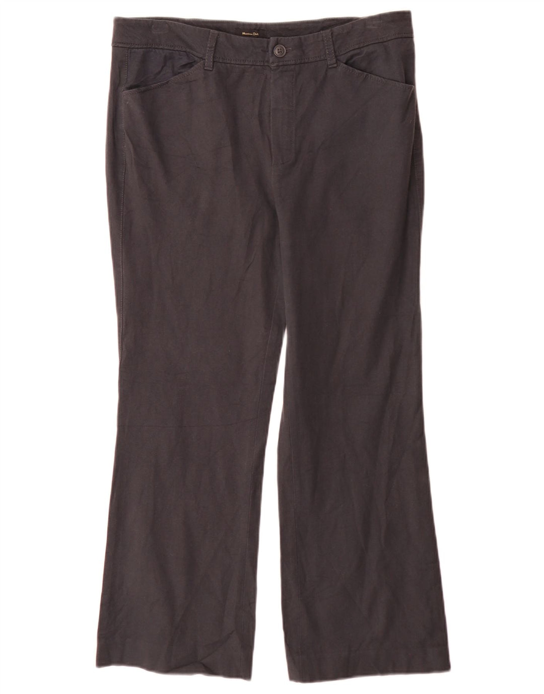 Massimo Dutti Pantalon décontracté bootcut pour femme EU 42 Large W32 L27 Gris