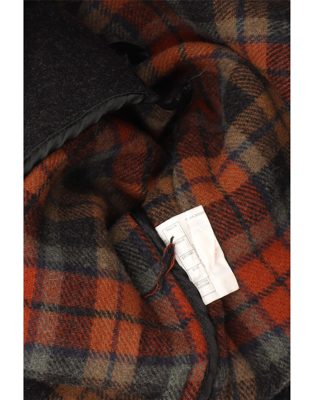 VINTAGE Duffle Coat Homme UK 46 3XL Laine Grise