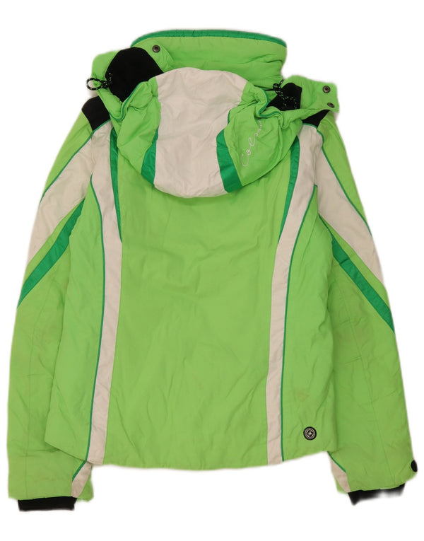 Colmar Veste de ski surdimensionnée à capuche pour femme IT 40 XS Vert Colourblock