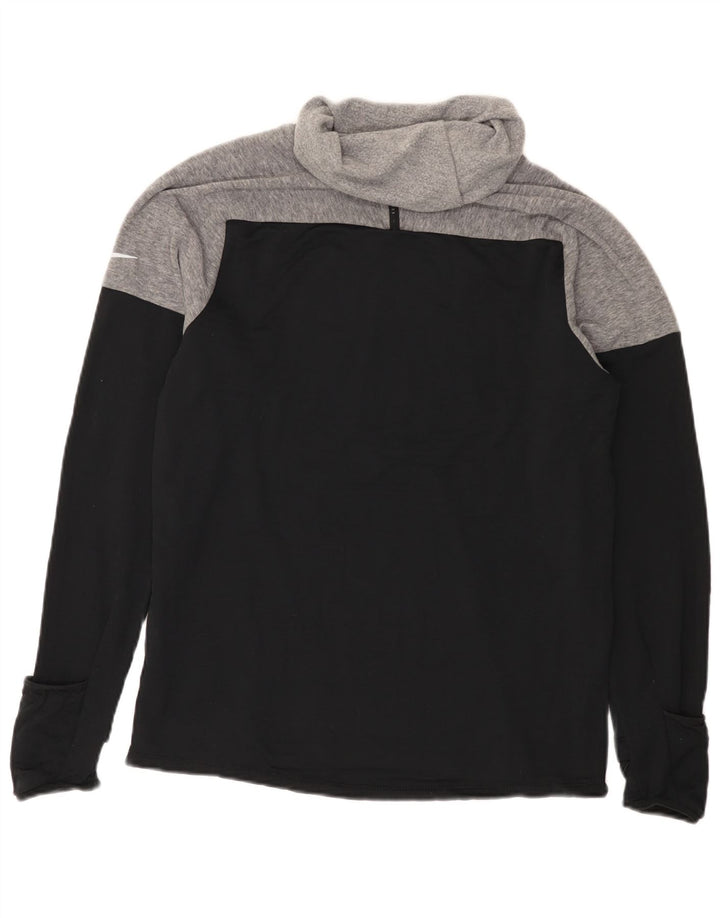 Nike Haut à col roulé Therma-Fit à manches longues pour homme Noir moyen Colourblock