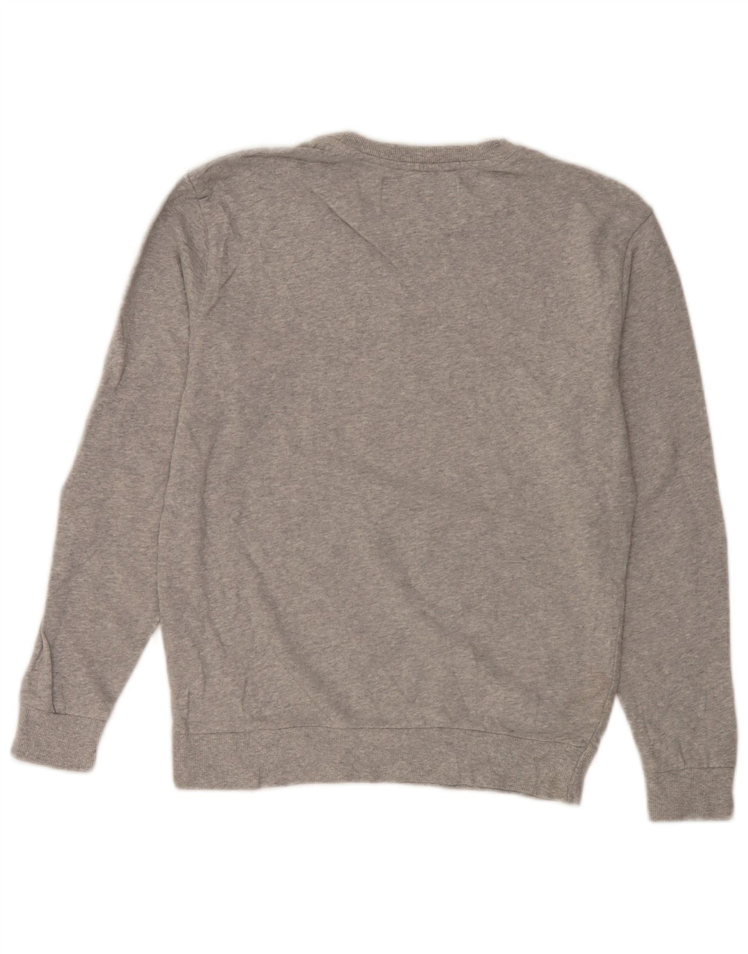 Zara Womens Graphic Sweatshirt Jumper UK 14 Coton Gris Moyen