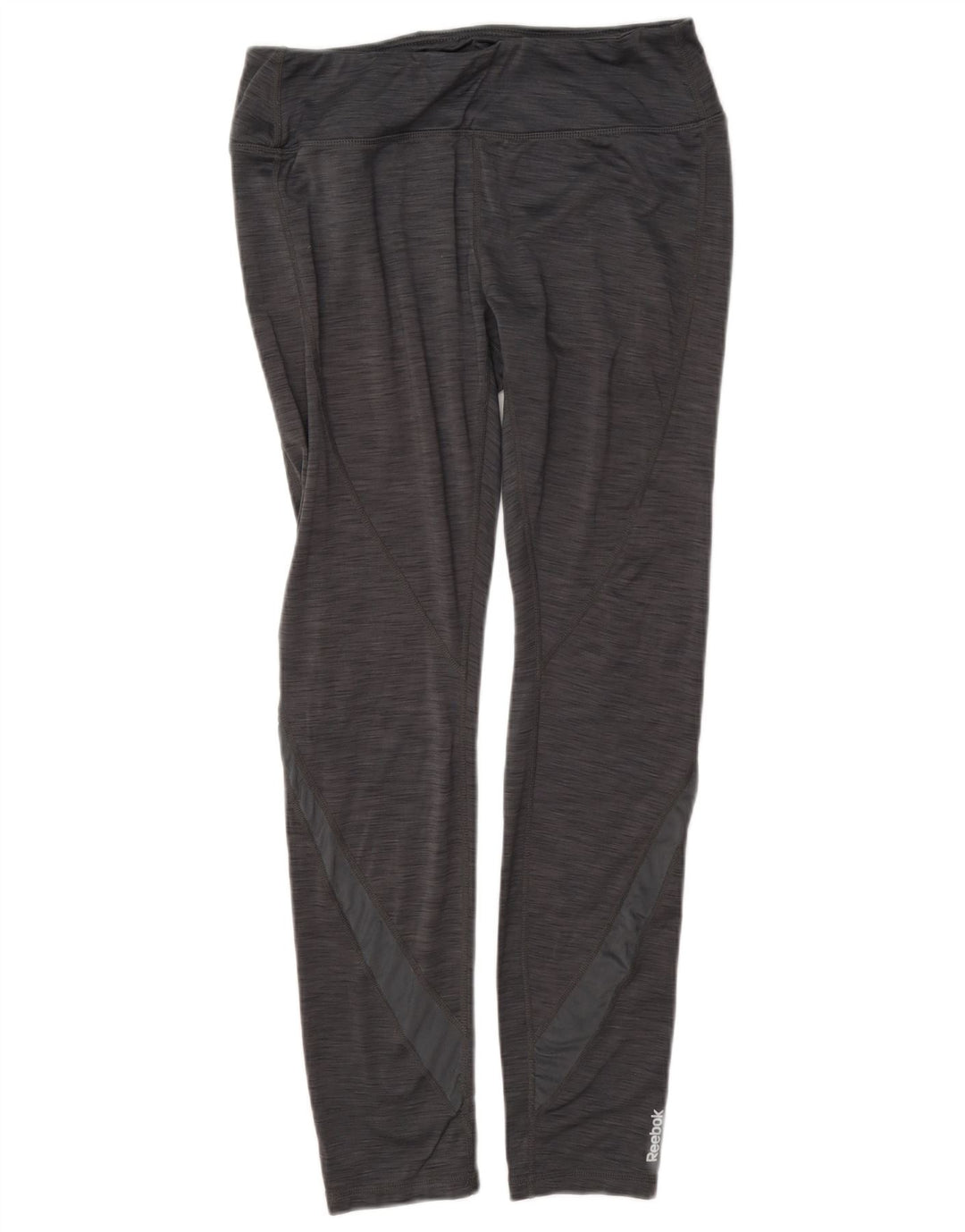 Reebok Leggings Femme UK 42 Polyester Chiné Gris Moyen