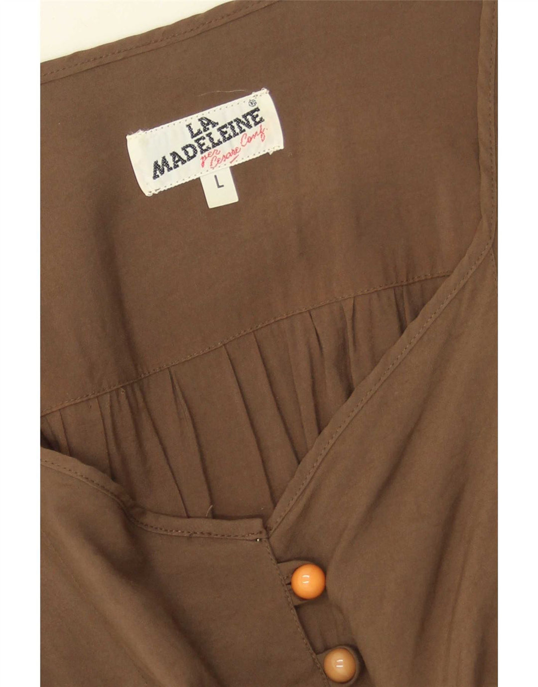 La Madeleine Robe Maxi Femme UK 14 Large Marron