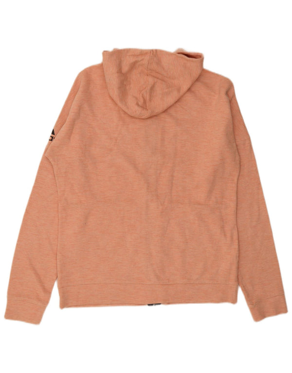 Adidas Pull à capuche zippé pour homme en coton moucheté rose moyen