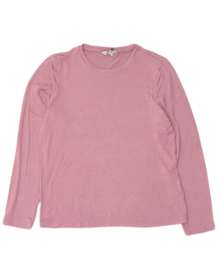 Marks & Spencer Haut à manches longues pour femme UK 16 Large Rose Viscose