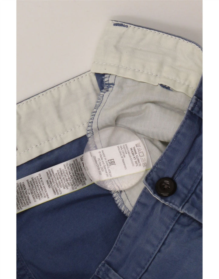 Marks & Spencer Short Chino Homme W30 Bleu Marine Moyen Coton