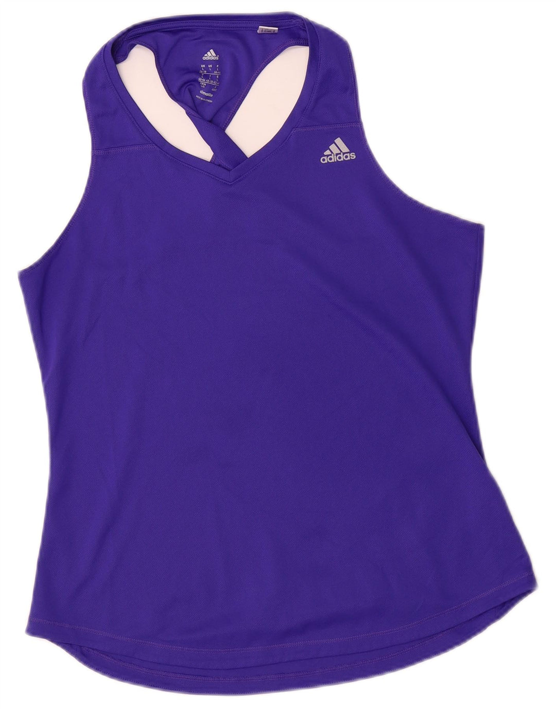 ADIDAS Femmes Climalite Débardeur UK 16/18 Grand Violet Polyester