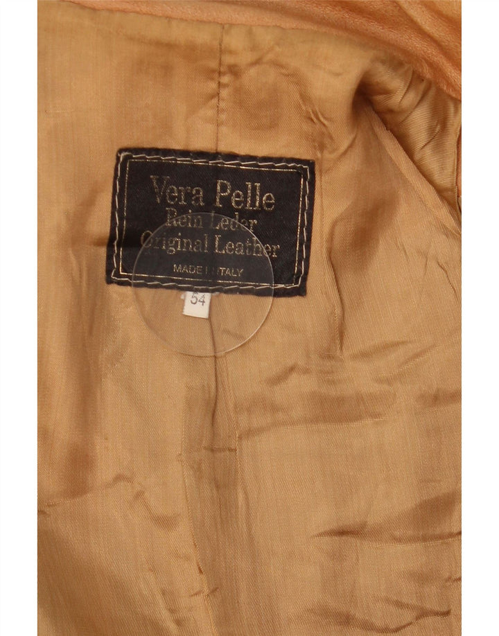 Veste en cuir homme vintage IT 54 2XL Cuir marron