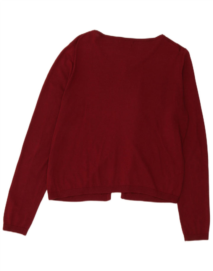 Massimo Dutti Boléro pour femme UK 14 en soie bordeaux moyen