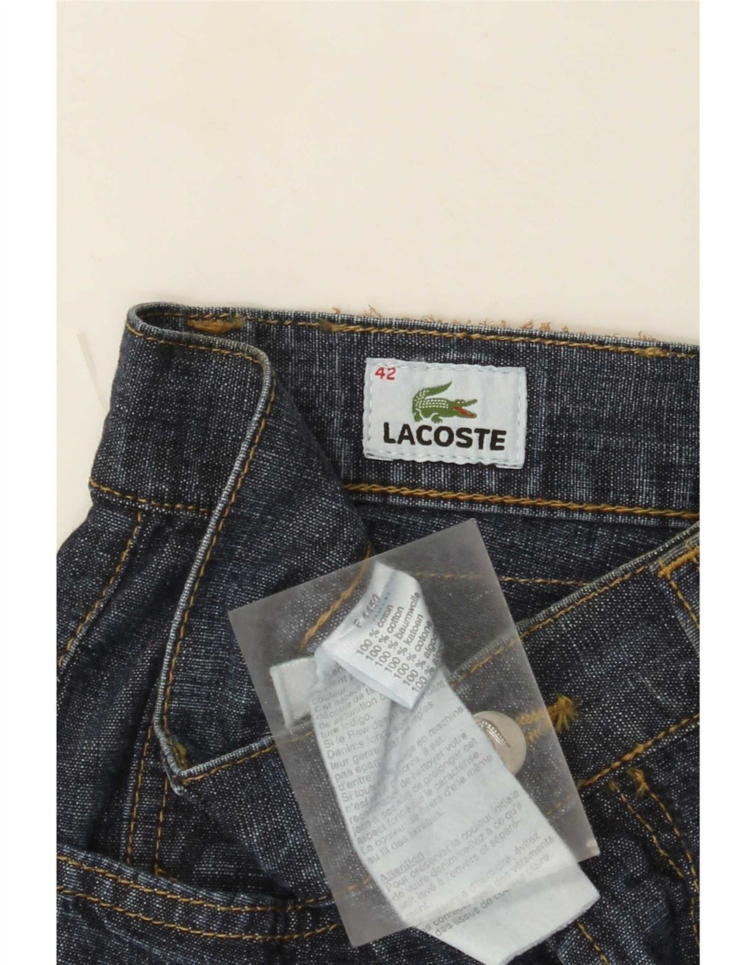 Lacoste Jean droit homme taille 42 moyen W32 L28 coton bleu marine