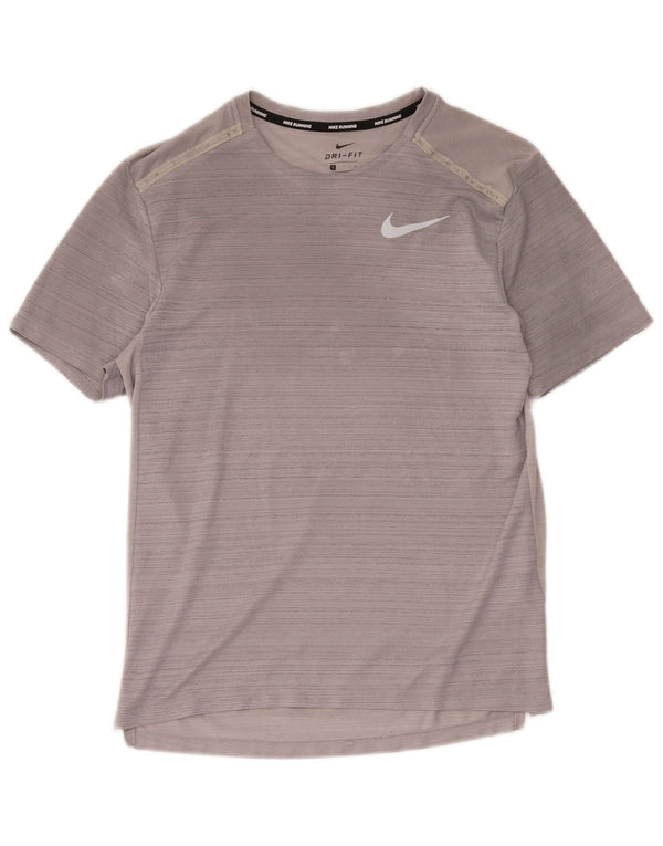 Nike Mens Dri Fit T-Shirt Top Small Grey Flecked Polyester