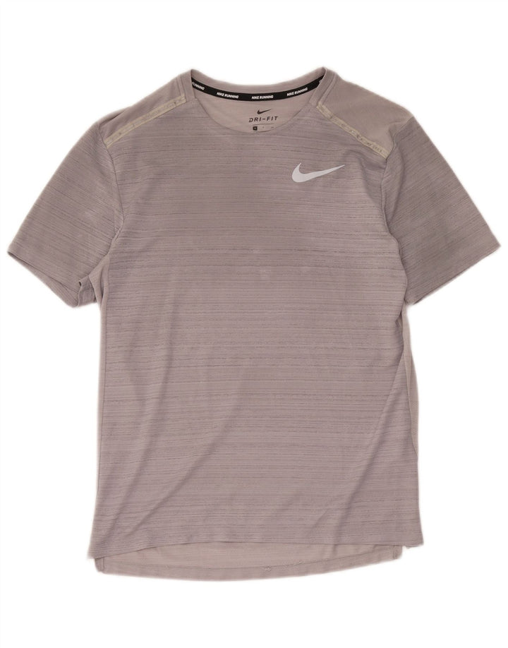 Nike Hommes Dri Fit T-Shirt Haut Petit Gris Moucheté Polyester