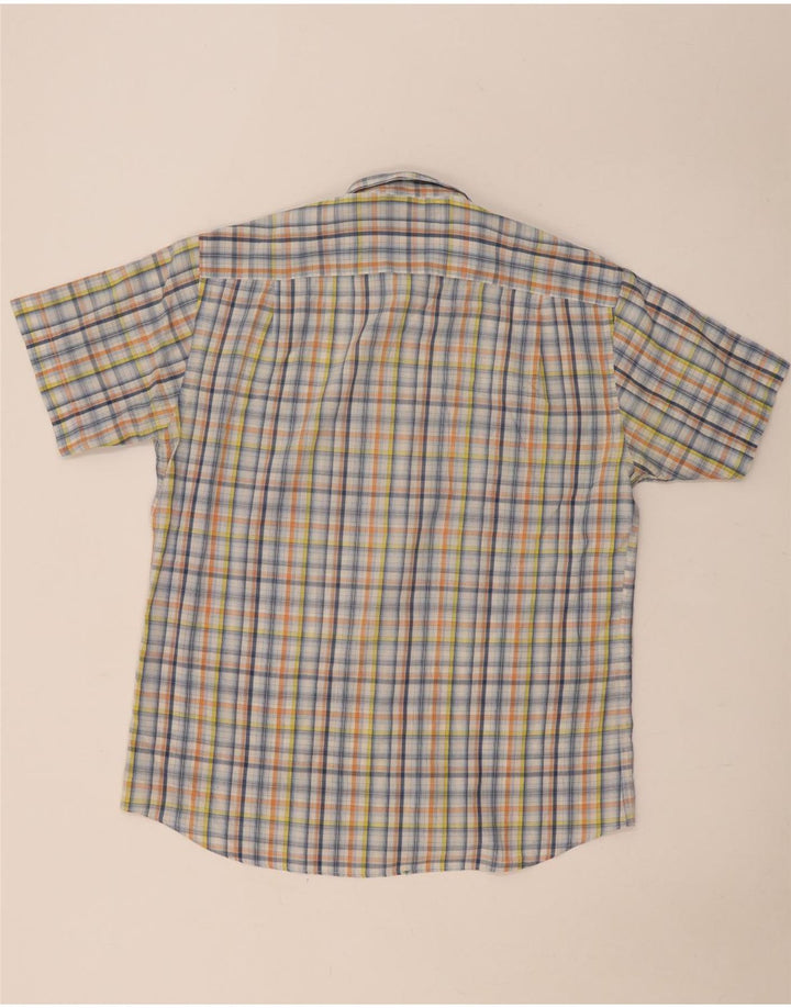 Pierre Cardin Chemise à manches courtes pour homme Taille 41 Grand chèque multicolore