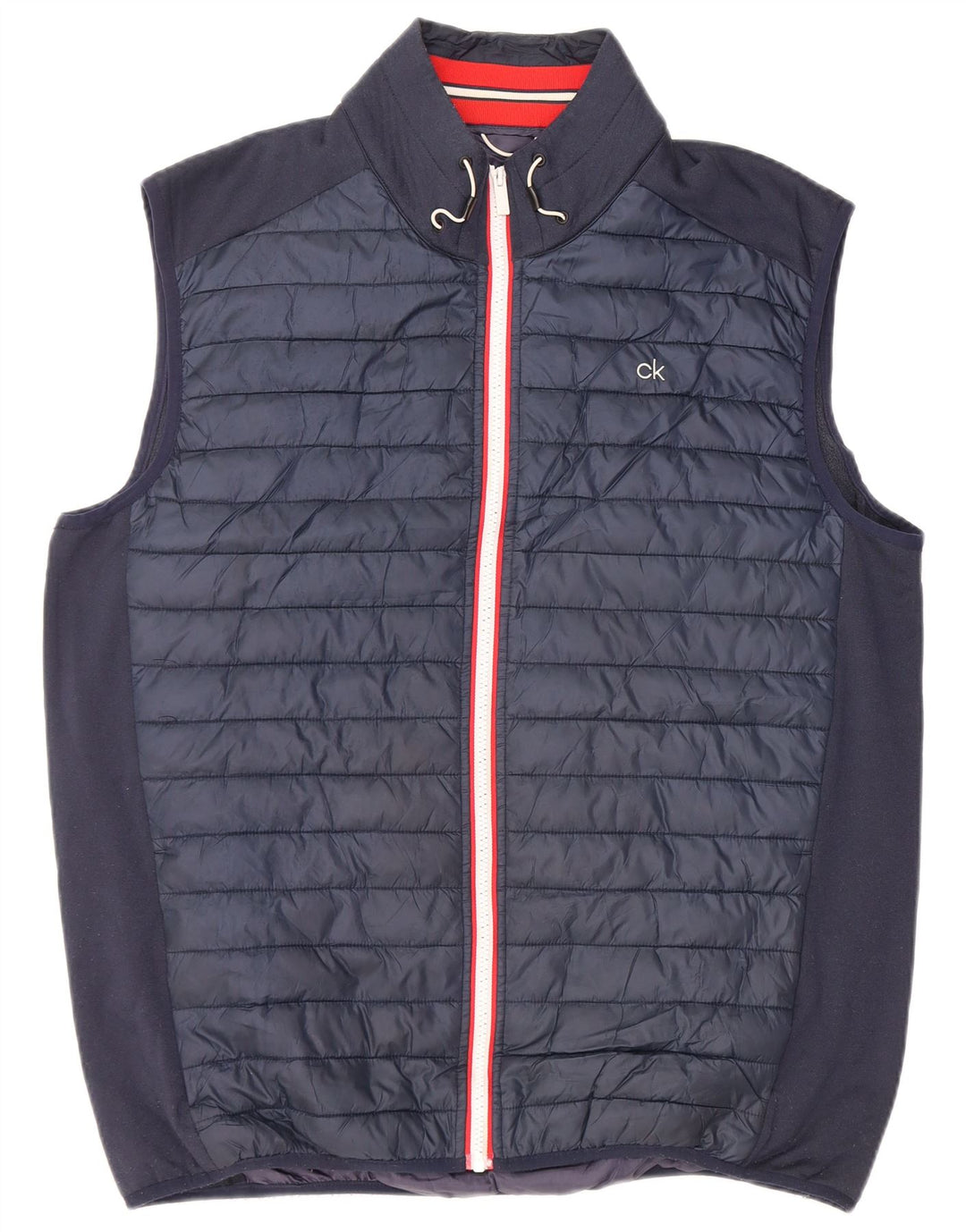 CALVIN KLEIN Gilet rembourré pour homme UK 42 XL Bleu marine Polyester