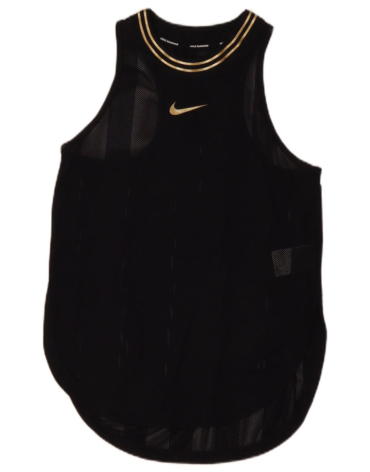 Nike Womens Dri Fit Débardeur UK 10 Petit Nylon Noir
