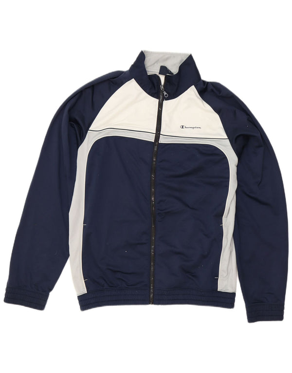 Champion Veste de survêtement pour homme XL Bleu marine Colorblock Polyester