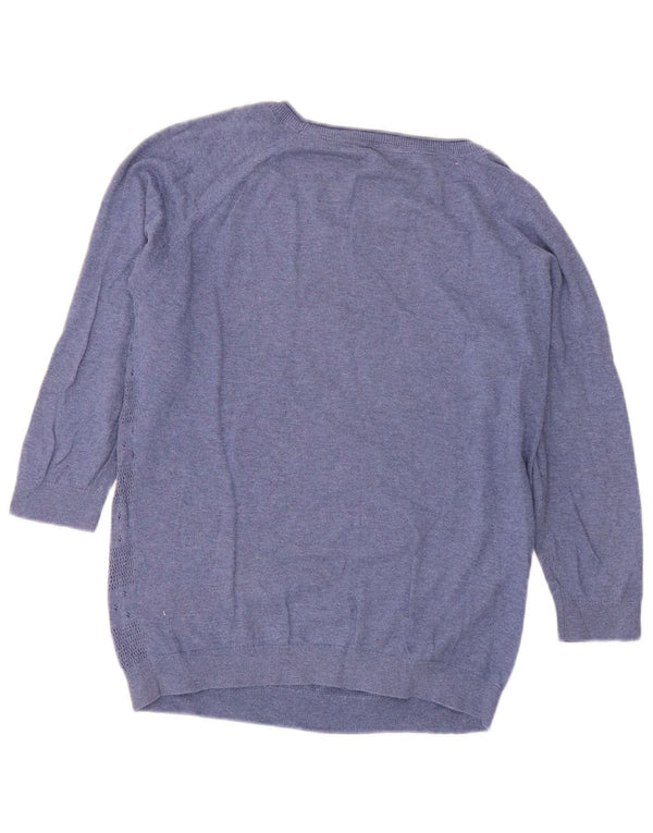 Fat Face Pull col bateau à manches 3/4 pour femme UK 12 Bleu moyen