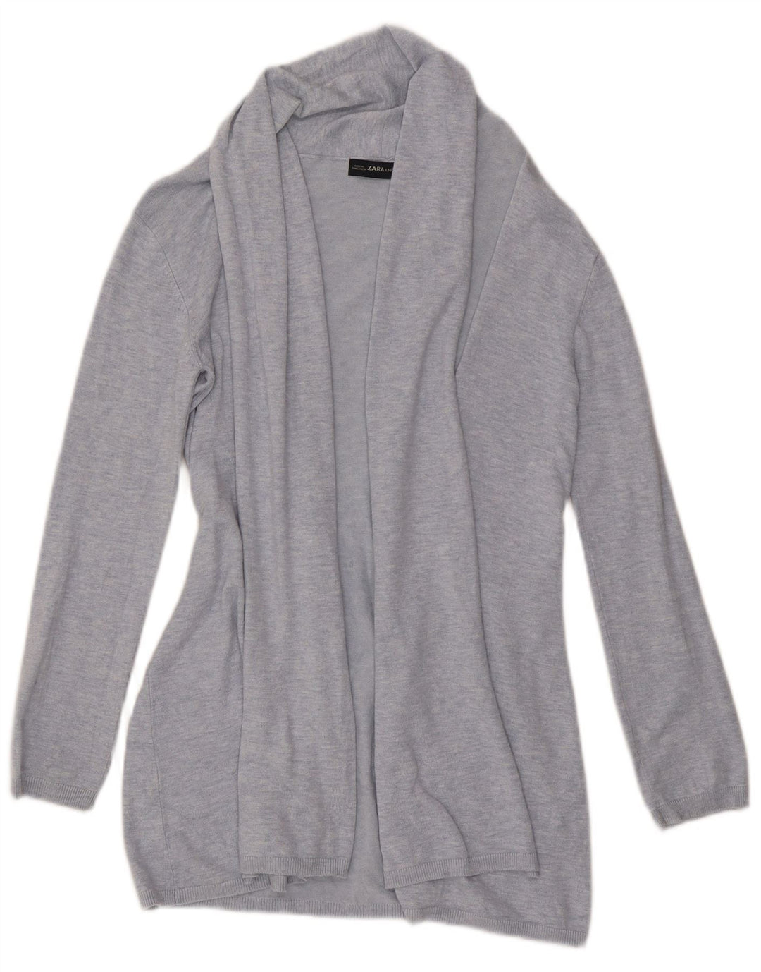 Zara Cardigan long pour femme UK 10 Petit Bleu