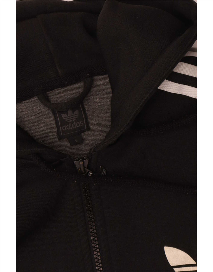 Adidas Pull à capuche zippé pour femme UK 16 Grand Noir Polyester