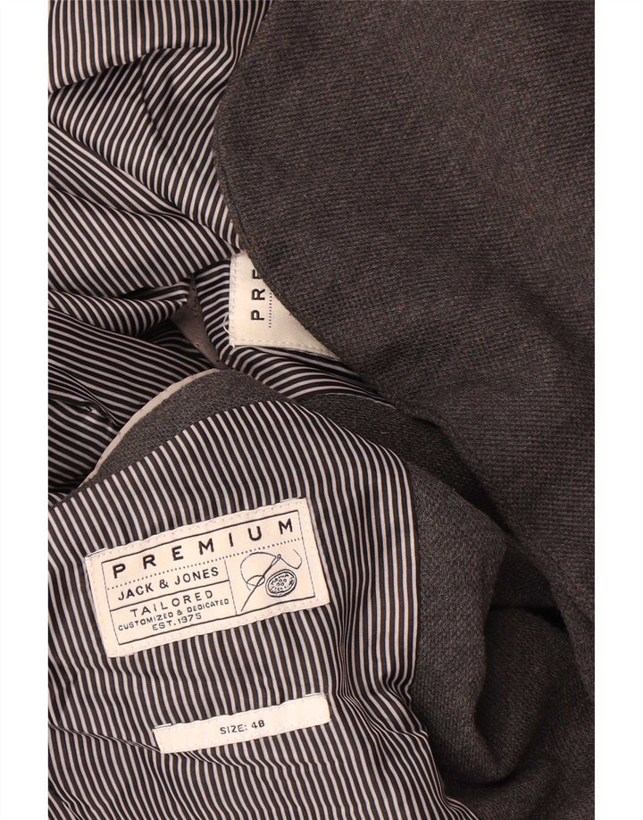 Jack & Jones Veste Blazer 2 Boutons Homme EU 48 Gris Moyen Polyester