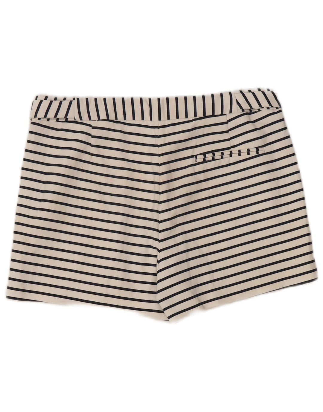 Zara Femme Hot Pants Medium W30 Coton Rayé Blanc