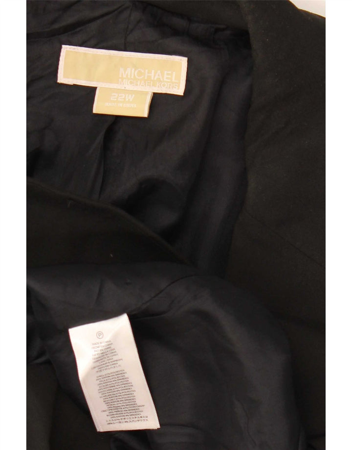 Michael Kors Veste blazer 1 bouton pour femme US 22 3XL Noir Polyester Moderne