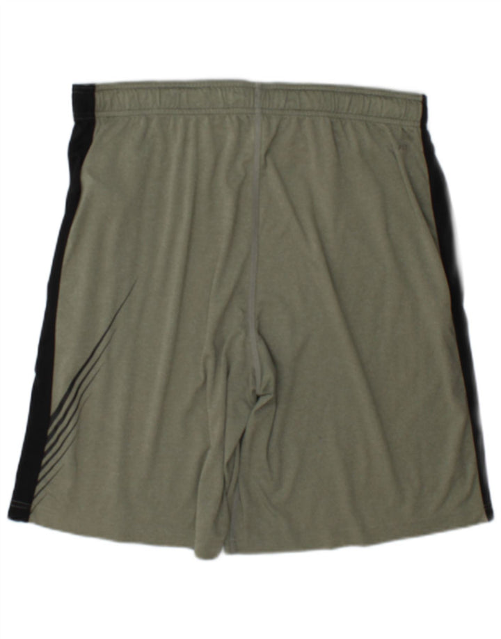 Nike Short de sport pour homme Large Vert Colorblock Polyester