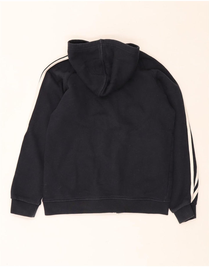 ADIDAS Pull à capuche zippé garçon 11-12 ans Bleu marine Coton