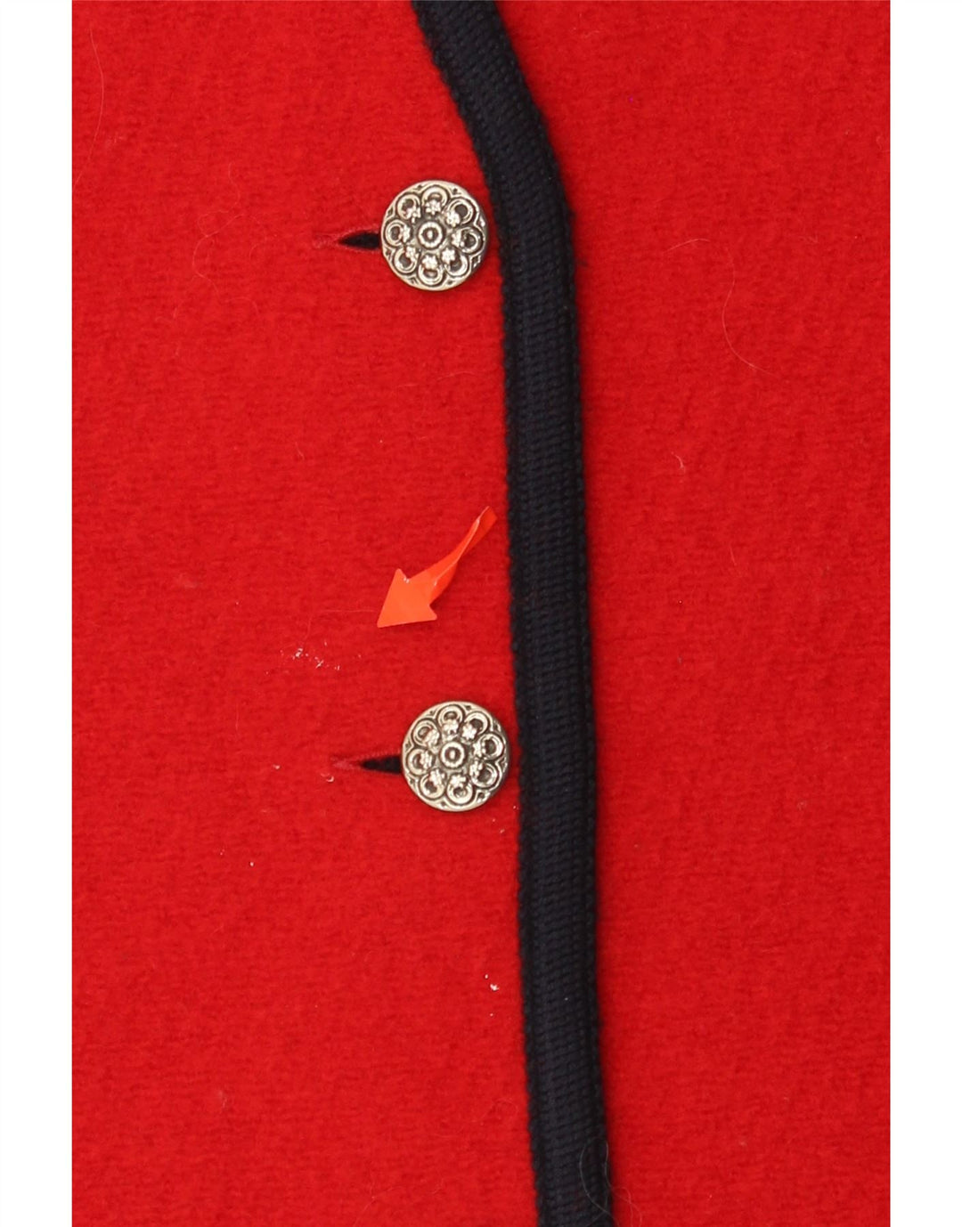 VINTAGE Pull cardigan sans manches femme UK 14 Rouge moyen