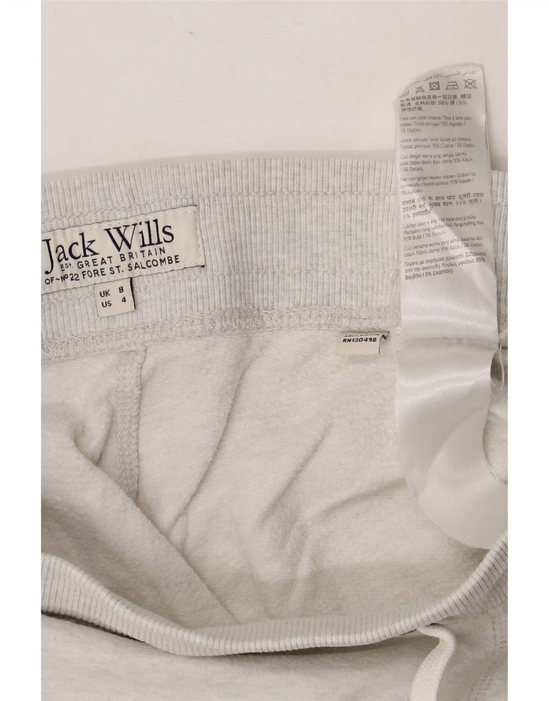 JACK WILLS Pantalon de survêtement graphique pour femme Joggers UK 8 Small Gris