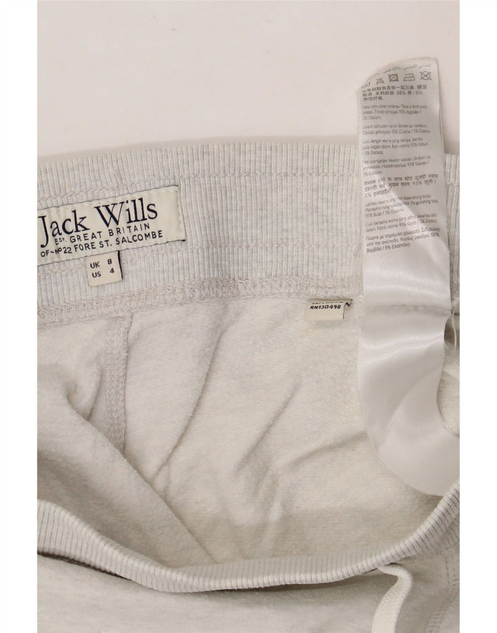 JACK WILLS Pantalon de survêtement graphique pour femme Joggers UK 8 Small Gris