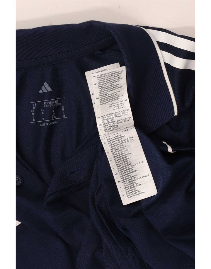 Adidas Polo Regular Fit Homme Bleu Marine Moyen Polyester Colorblock