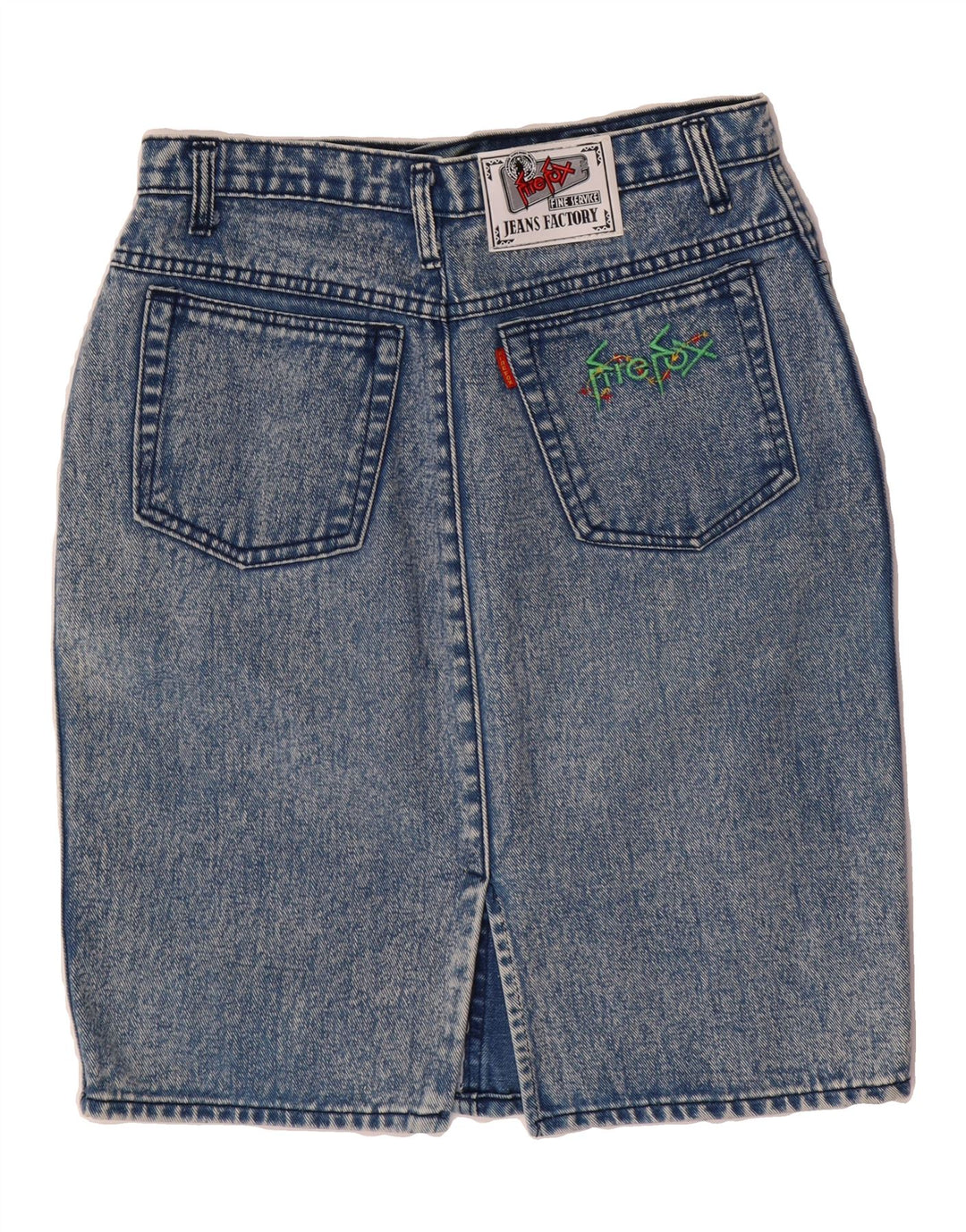 VINTAGE Womens Denim Skirt W32 Large Blue Cotton Vintage Vintage and Second-Hand Vintage from Messina Hembry 