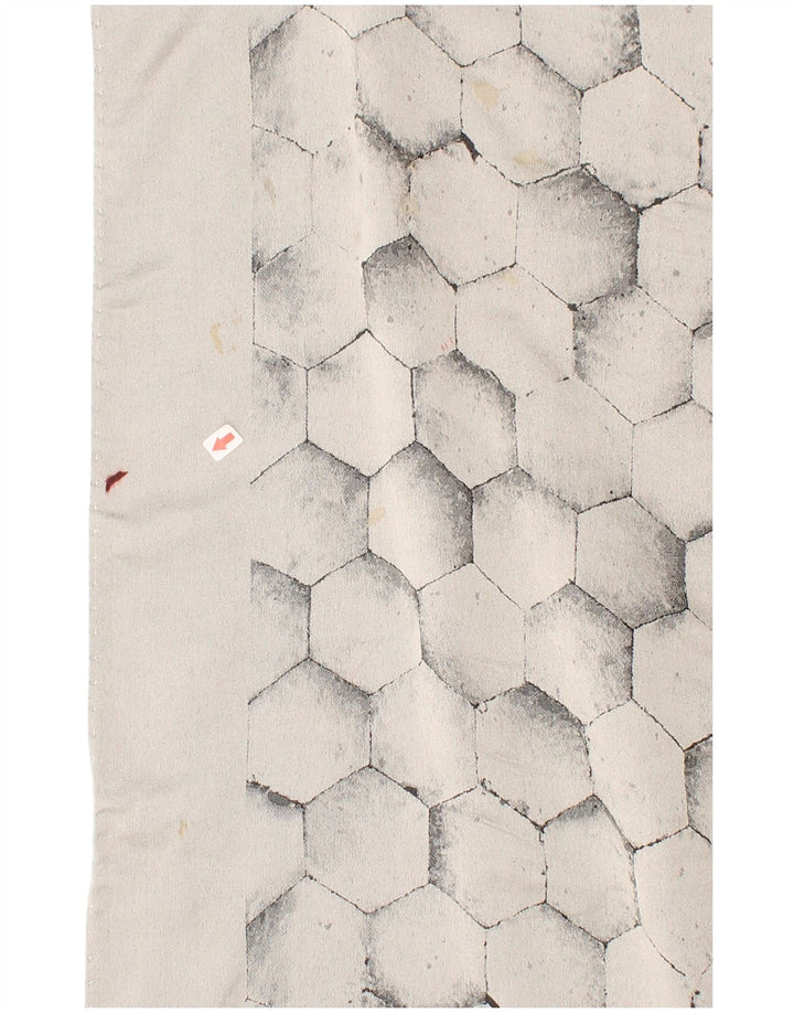 Écharpe rectangulaire géométrique vintage pour hommes, taille unique, gris géométrique classique
