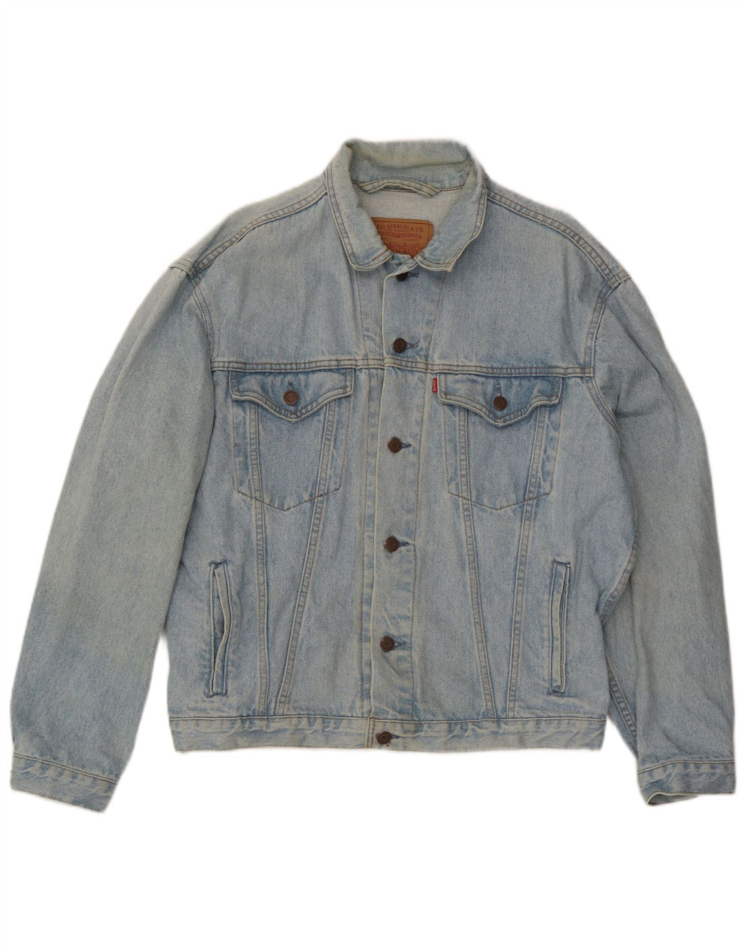 Levi's Veste en Jean Homme UK 38 Bleu Moyen
