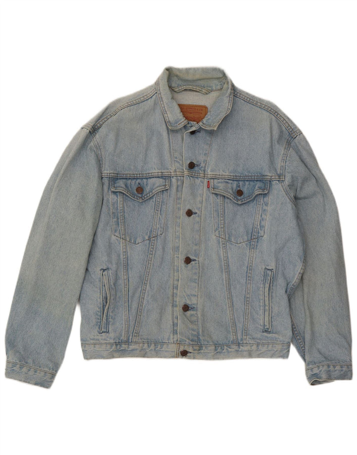 Levi's Veste en Jean Homme UK 38 Bleu Moyen