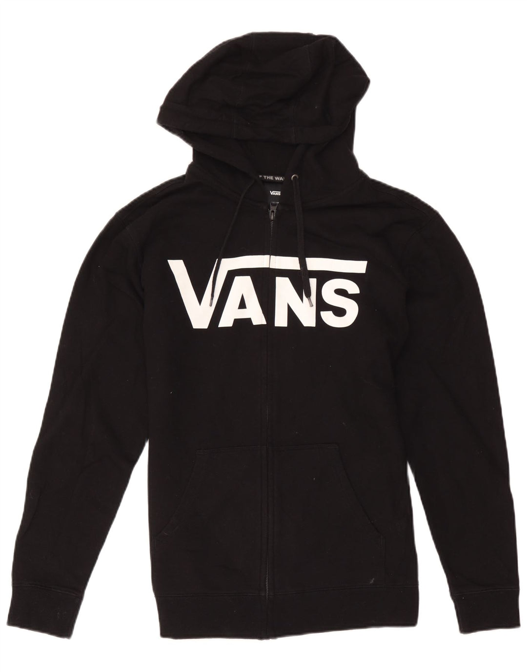 Vans Sweat à capuche zippé graphique pour homme en coton noir moyen