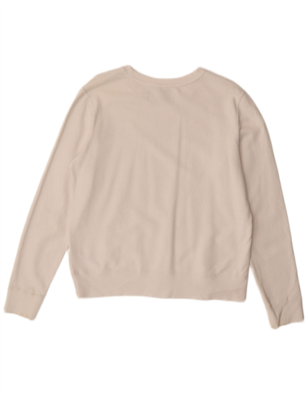 Calvin Klein Jeans Sweat-shirt graphique pour femme UK 14 Blanc moyen