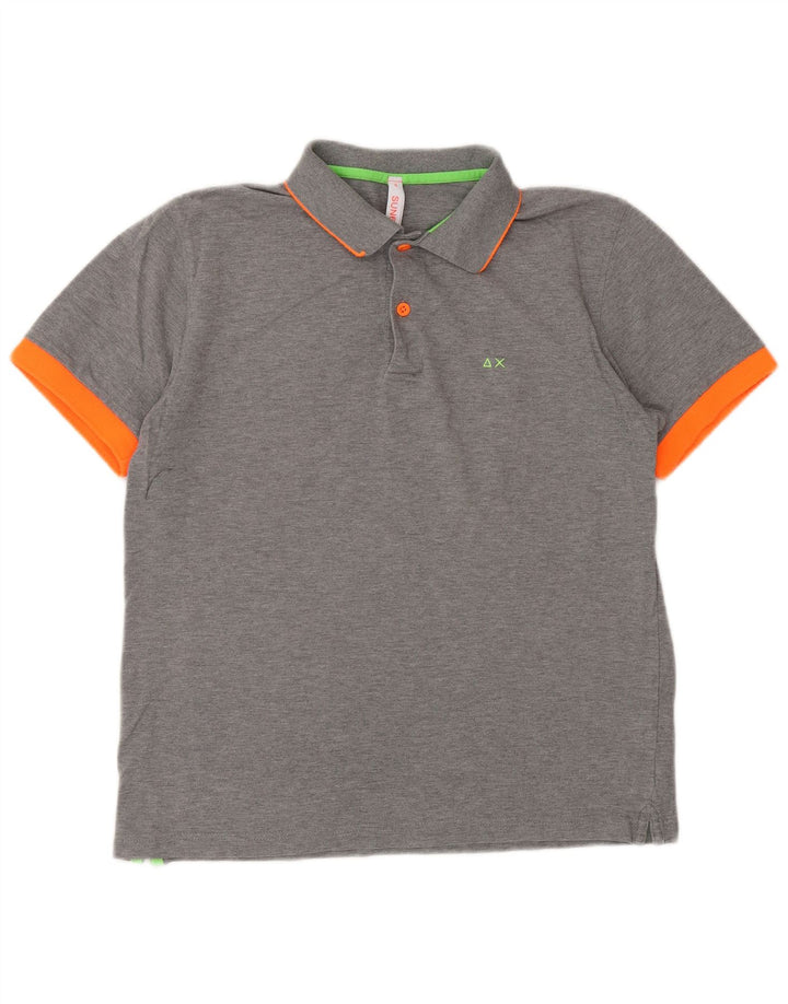 SUN68 Polo Homme Gris Moyen Coton