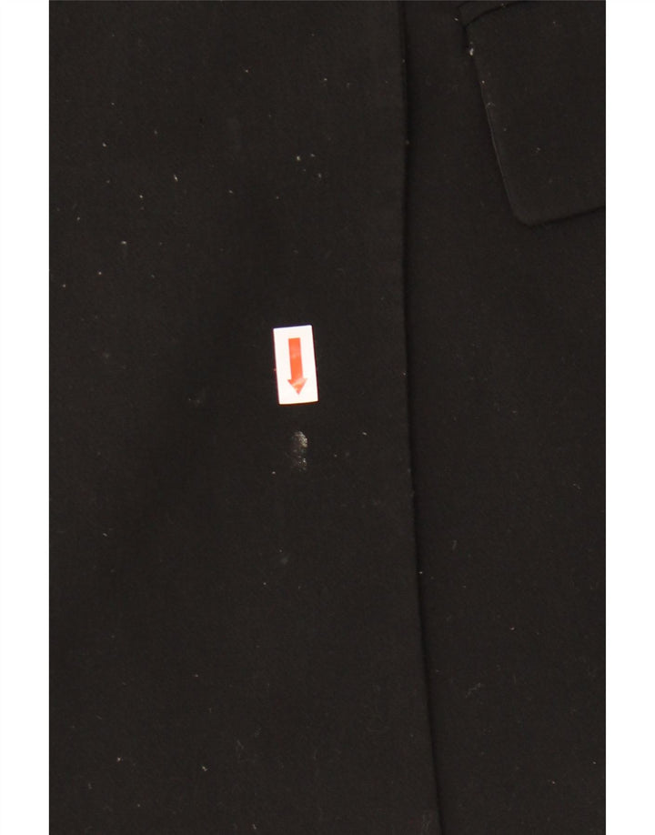 ZARA Veste blazer à double boutonnage pour femme UK 10 Small Noir Polyester