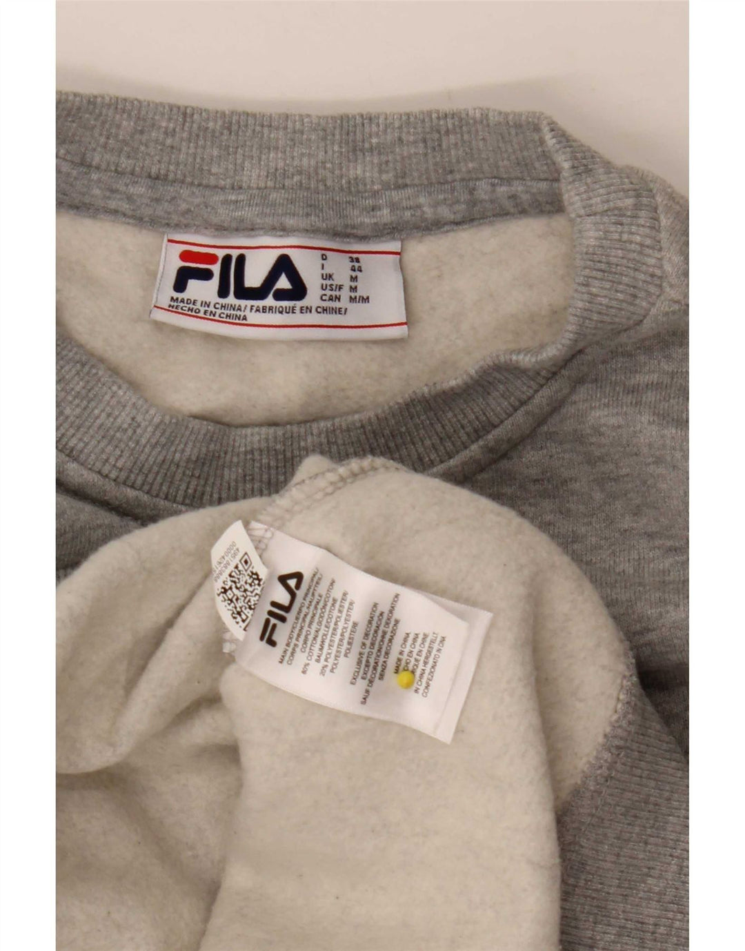 Fila Sweat-shirt pour femme en coton moucheté gris moyen UK 44